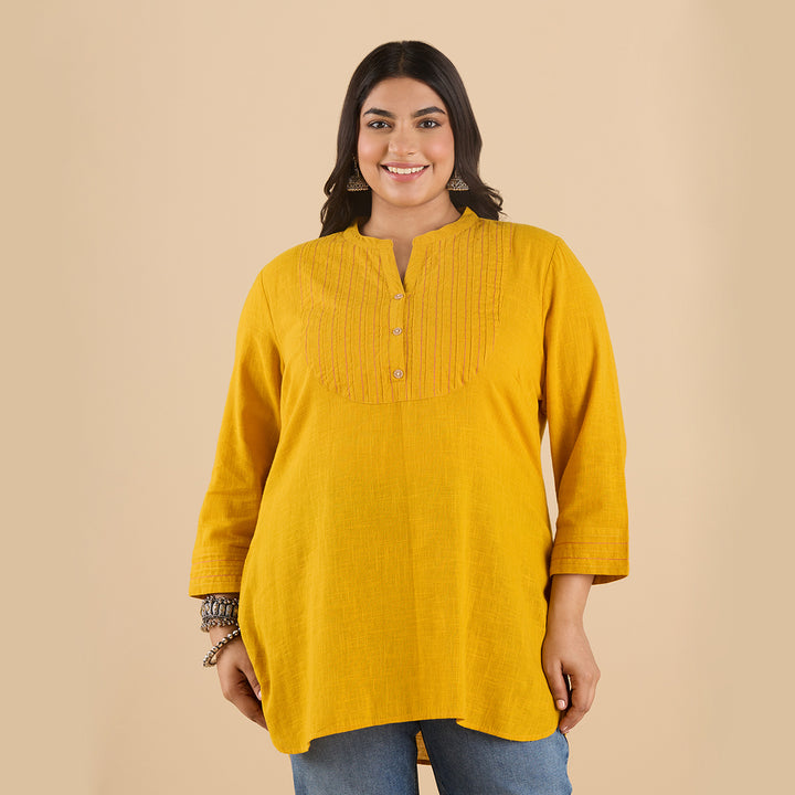 Solid Slub Kurti