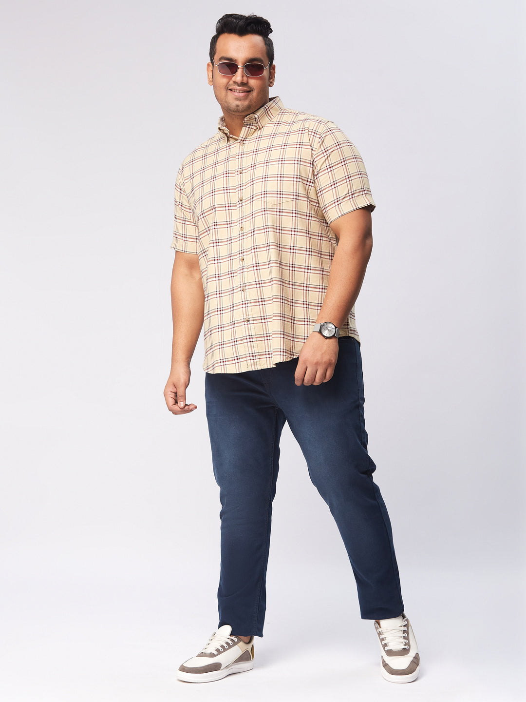 PLUS SIZE MEN ZACH FIT DARK WASH STRECH JEANS | XL-7XL