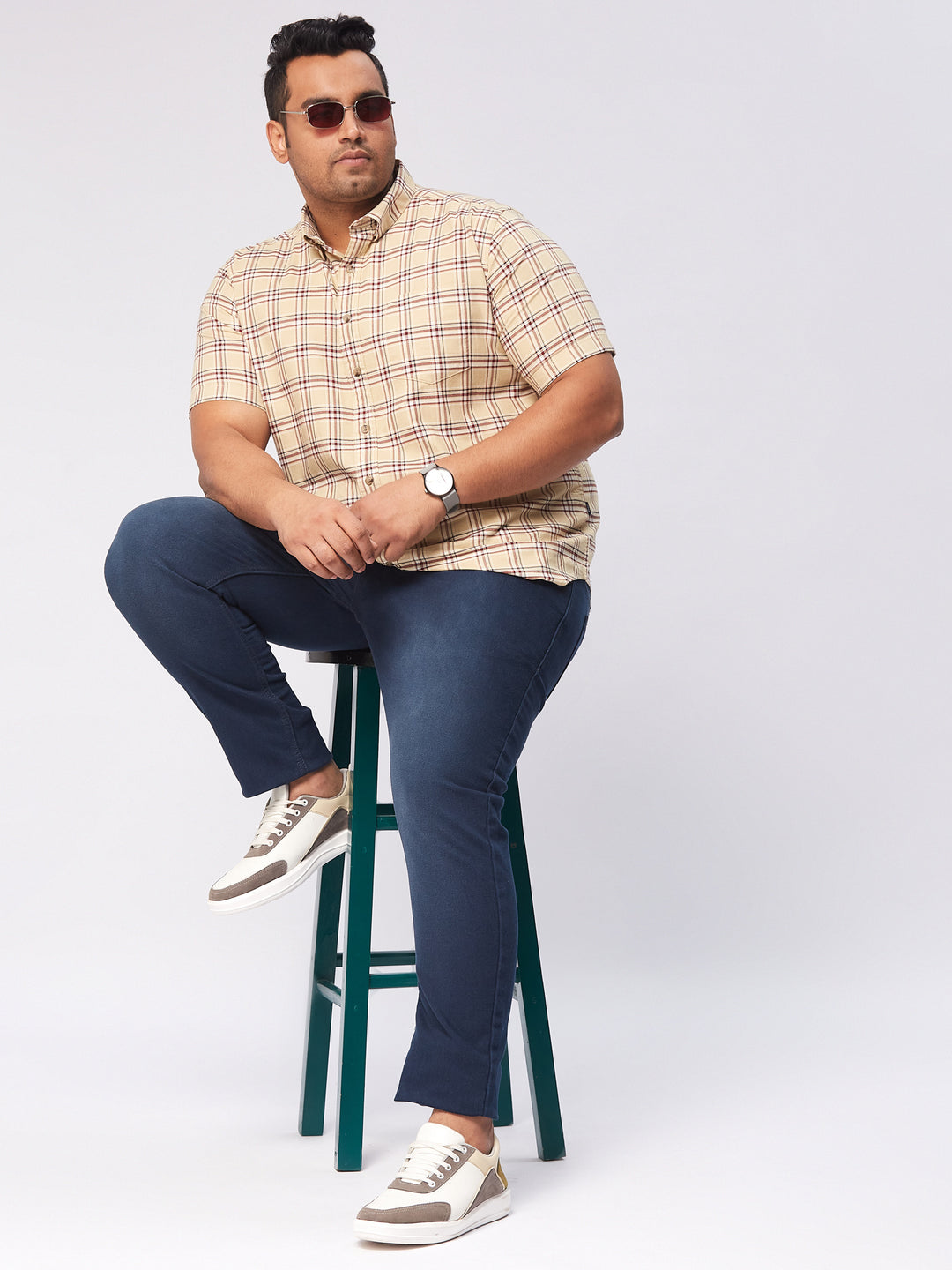 Mens Zach Fit Dark Wash Stretch Jeans | XL-7XL