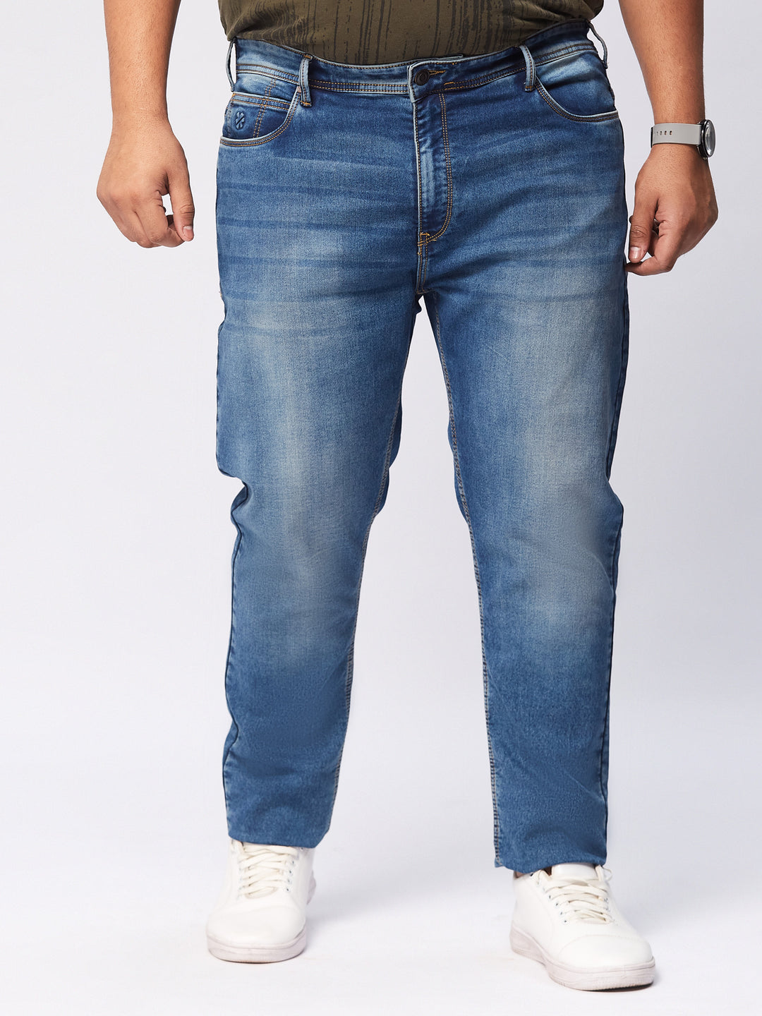 Mens Zach Fit Light Wash StretchJeans