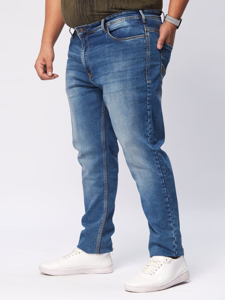 Mens Zach Fit Light Wash StretchJeans