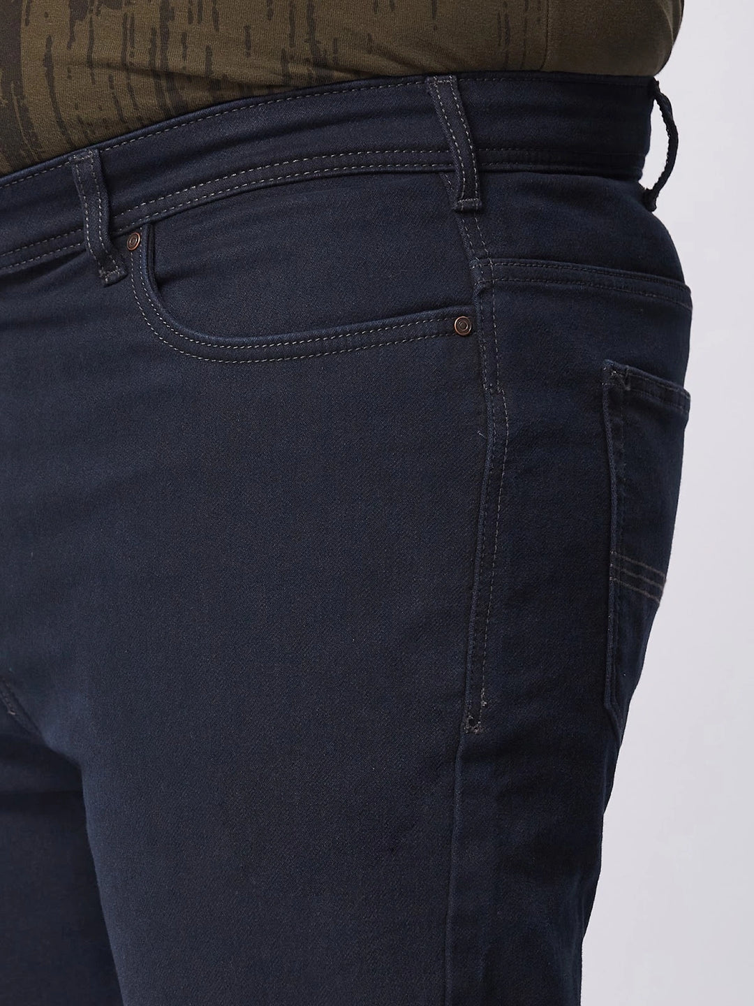 BIG HELLO - THE PLUS LIFE-Dark Wash Cotton Stretch Jeans