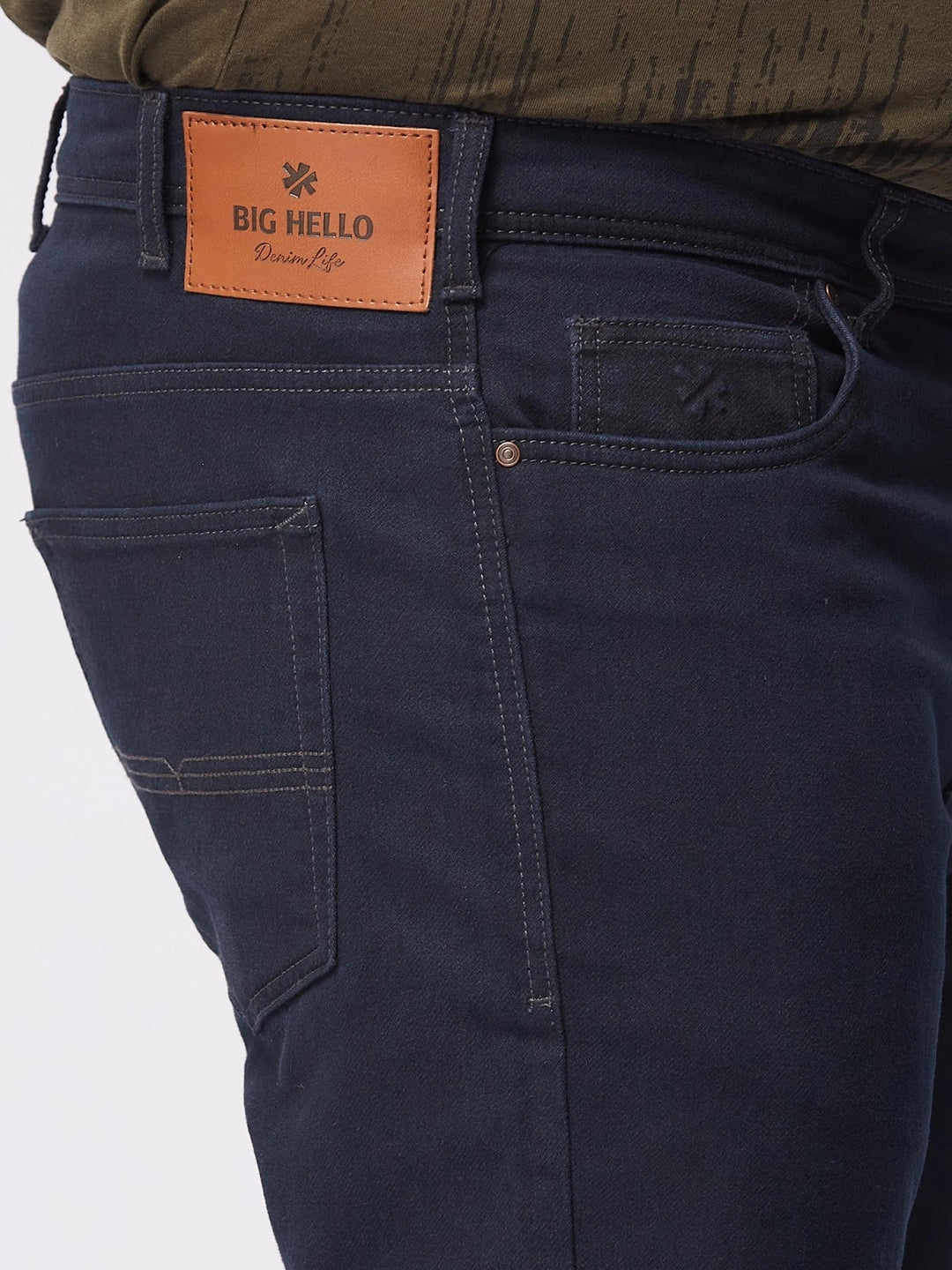 BIG HELLO - THE PLUS LIFE-Dark Wash Cotton Stretch Jeans