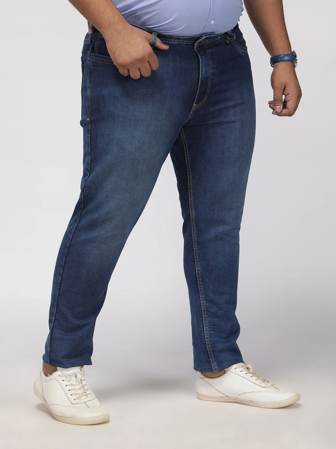 BIG HELLO - THE PLUS LIFE-Rinse Wash Cotton Stretch Jeans