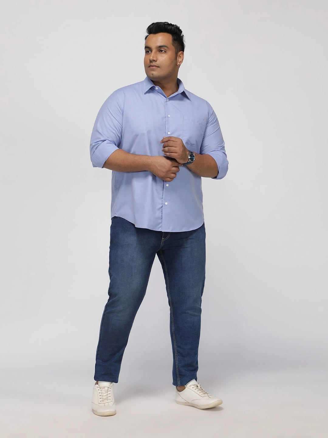 BIG HELLO - THE PLUS LIFE-Rinse Wash Cotton Stretch Jeans