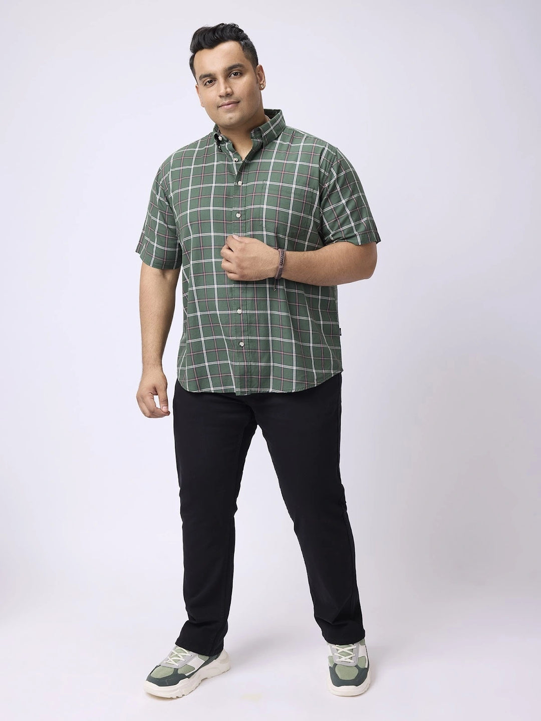 BIG HELLO - THE PLUS LIFE-Denim Wash Cotton Stretch Jeans