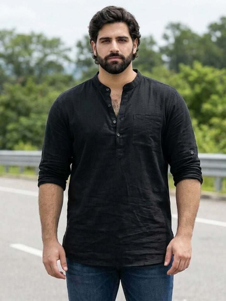 PLUS SIZE MEN SOLID SHORT LENGTH KURTA| XL-7XL