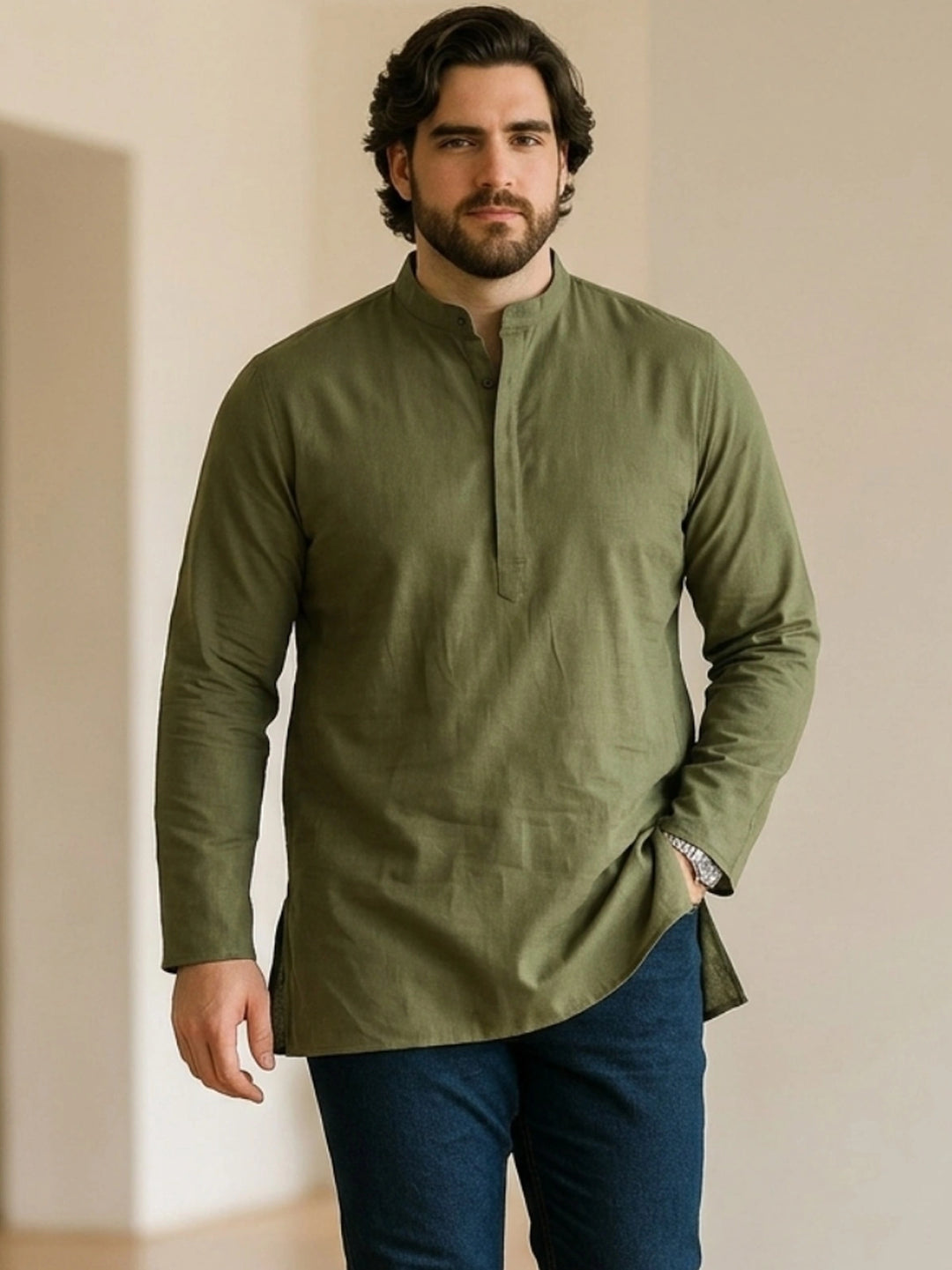 BIG HELLO - THE PLUS LIFE-Men Ethnic Wear Kurta