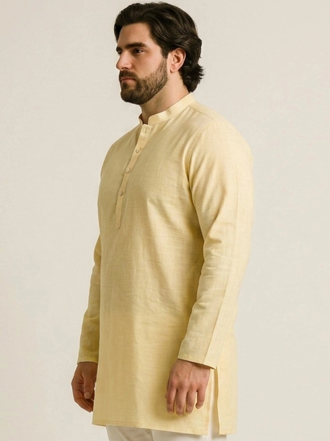 PLUS SIZE MEN SOLID SHORT LENGTH  KURTA| XL-7XL