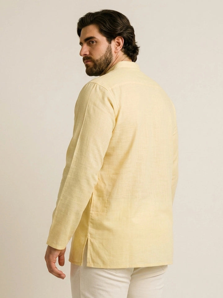 PLUS SIZE MEN SOLID SHORT LENGTH  KURTA| XL-7XL