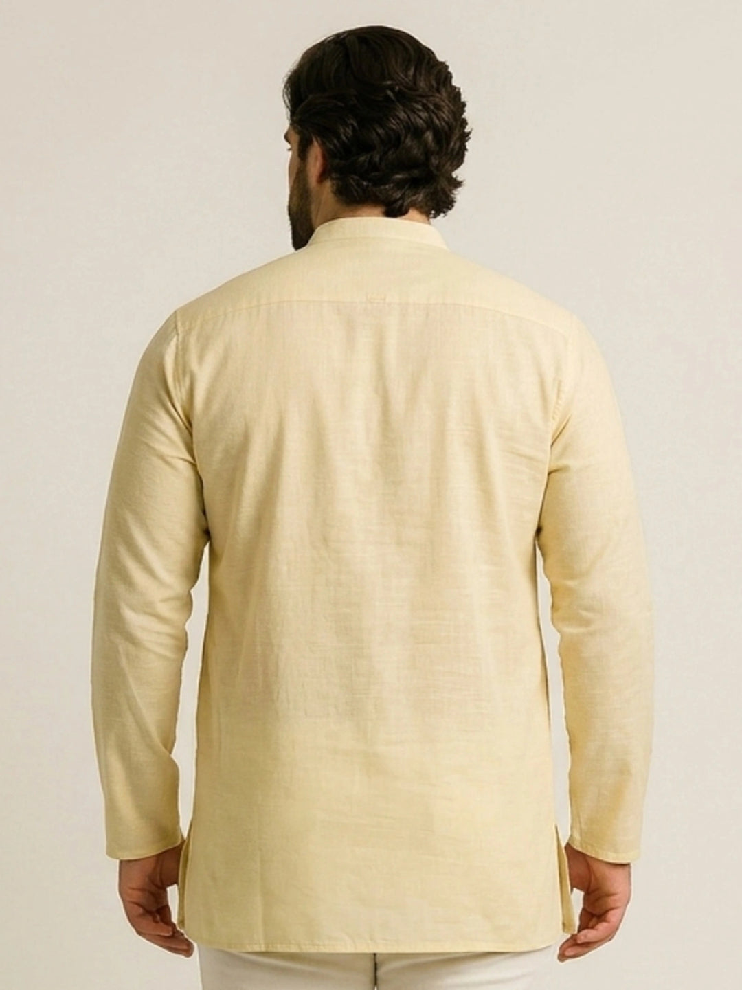 PLUS SIZE MEN SOLID SHORT LENGTH  KURTA| XL-7XL