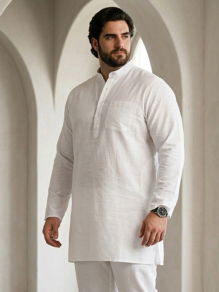 PLUS SIZE MEN SOLID SHORT LENGTH KURTA| XL-7XL