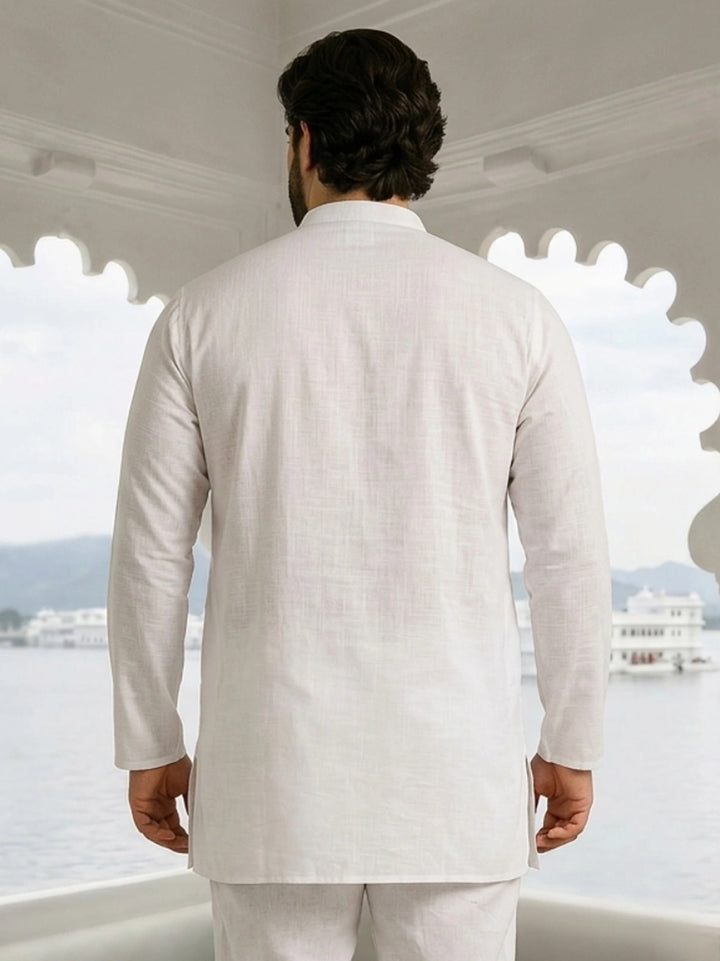 PLUS SIZE MEN SOLID SHORT LENGTH KURTA| XL-7XL