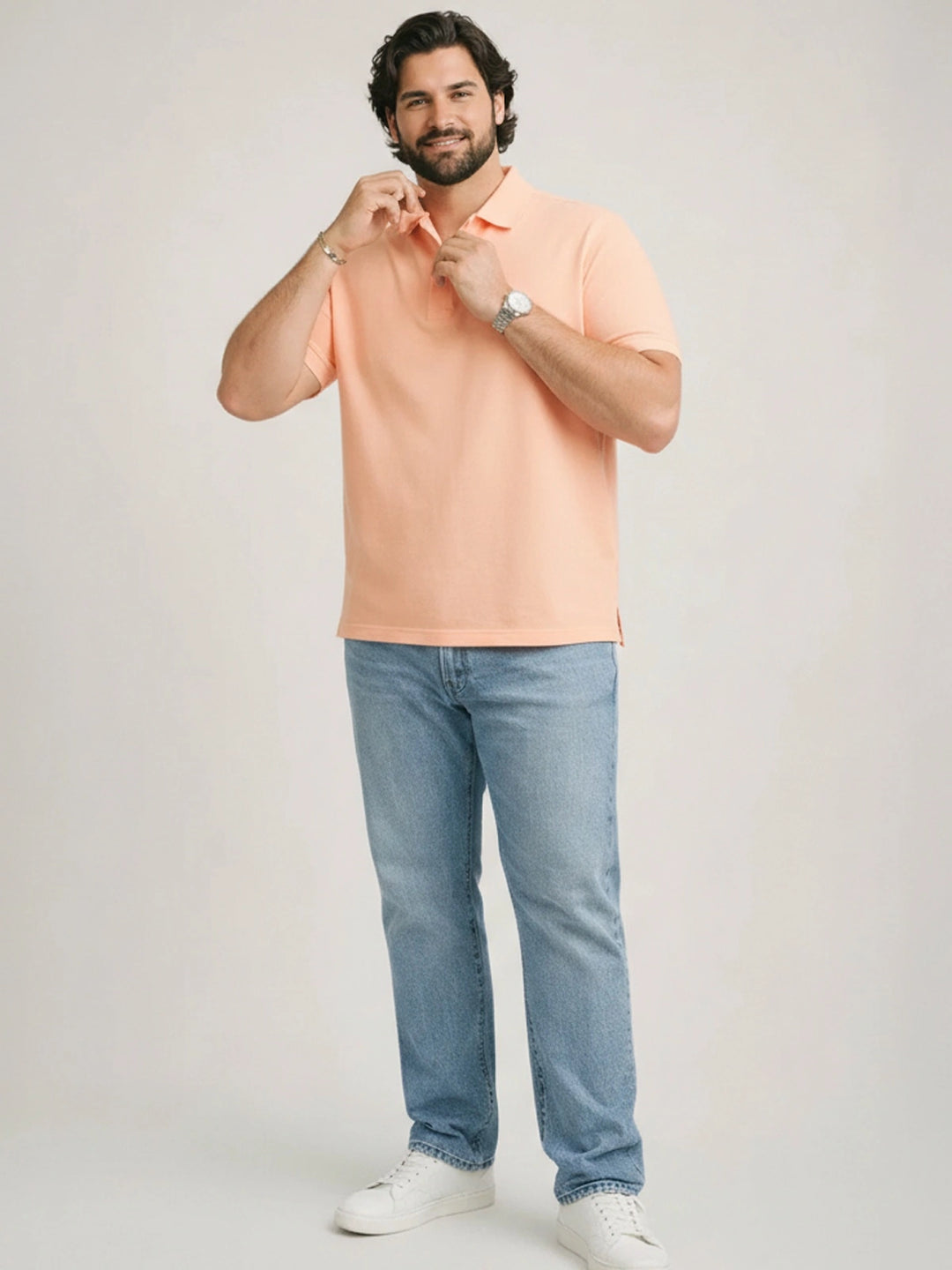 BIG HELLO - THE PLUS LIFE-Men Relaxed Must Have Polo T-Shirts