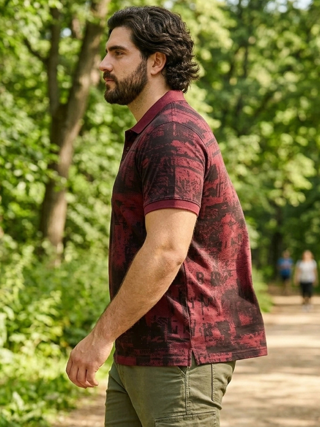 PLUS SIZE MEN PRINTED POLO T-SHIRT| XL-7XL