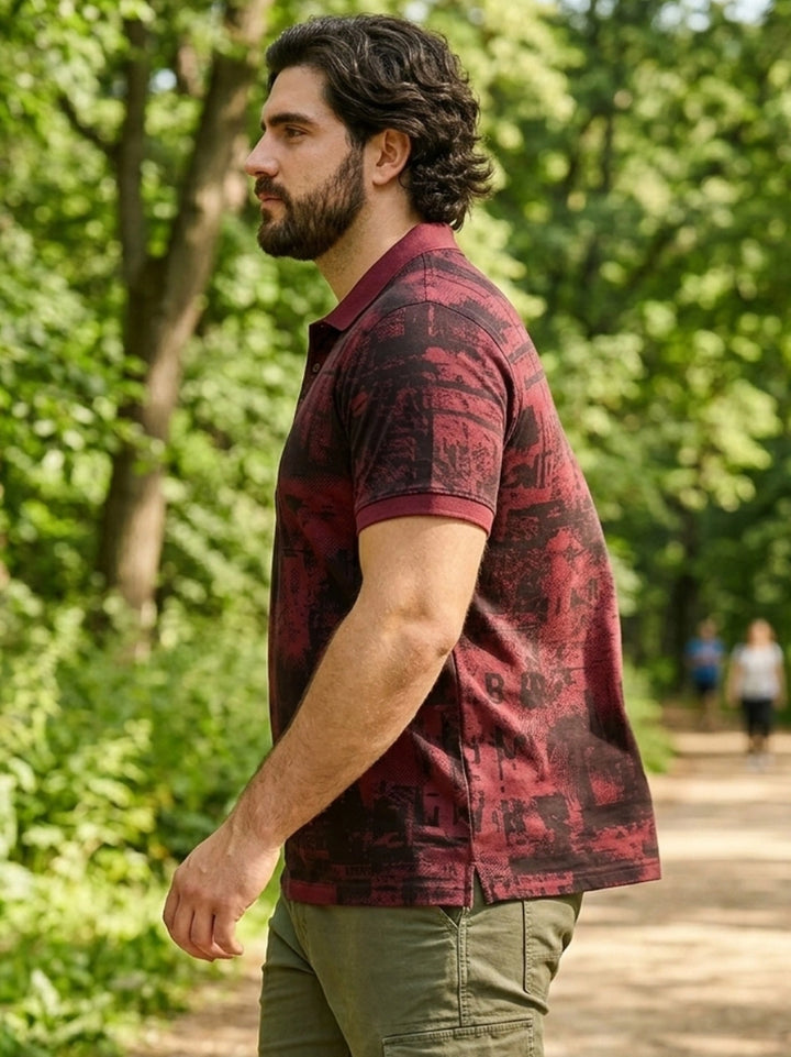 PLUS SIZE MEN PRINTED POLO T-SHIRT| XL-7XL