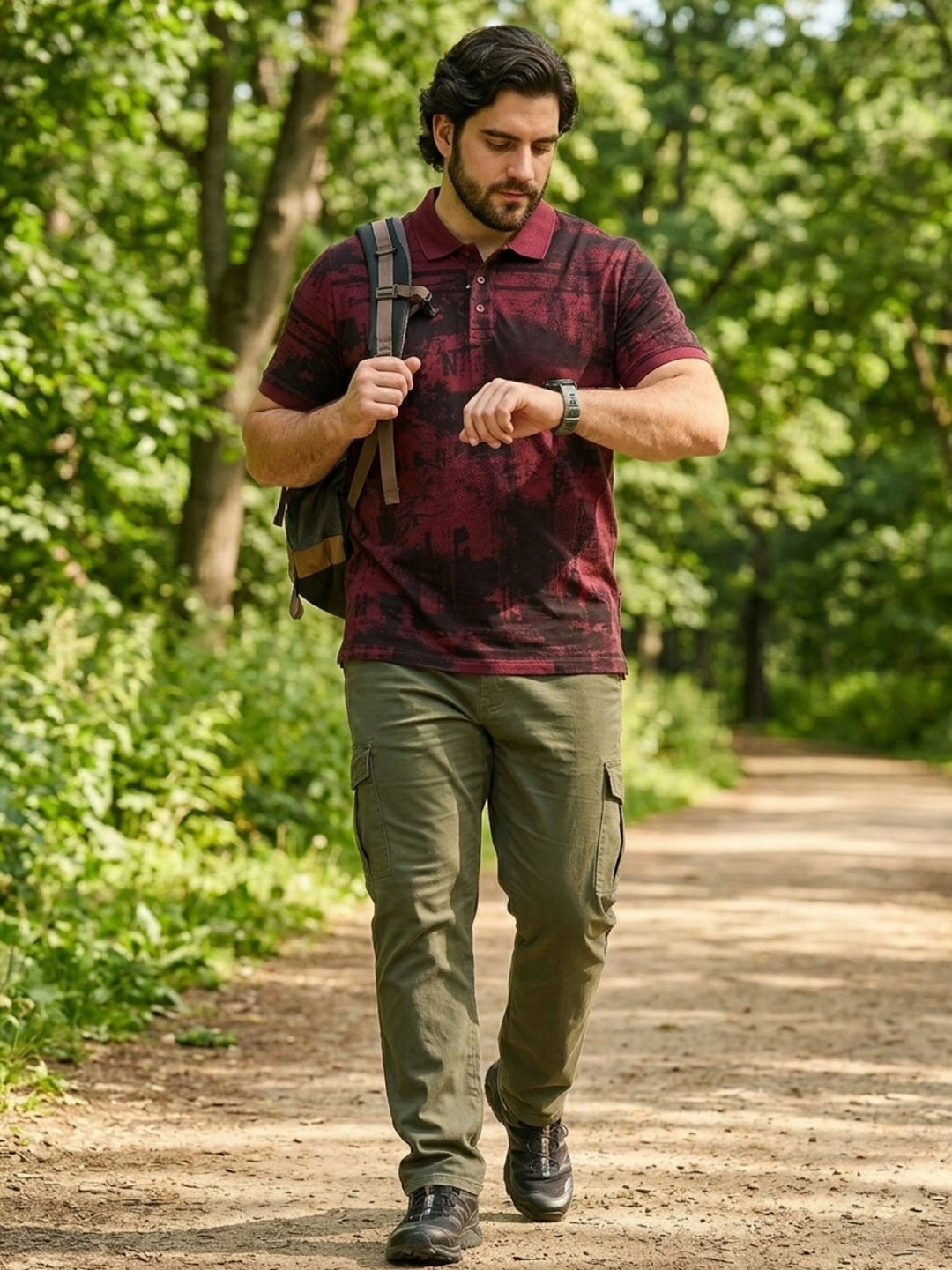 PLUS SIZE MEN PRINTED POLO T-SHIRT| XL-7XL
