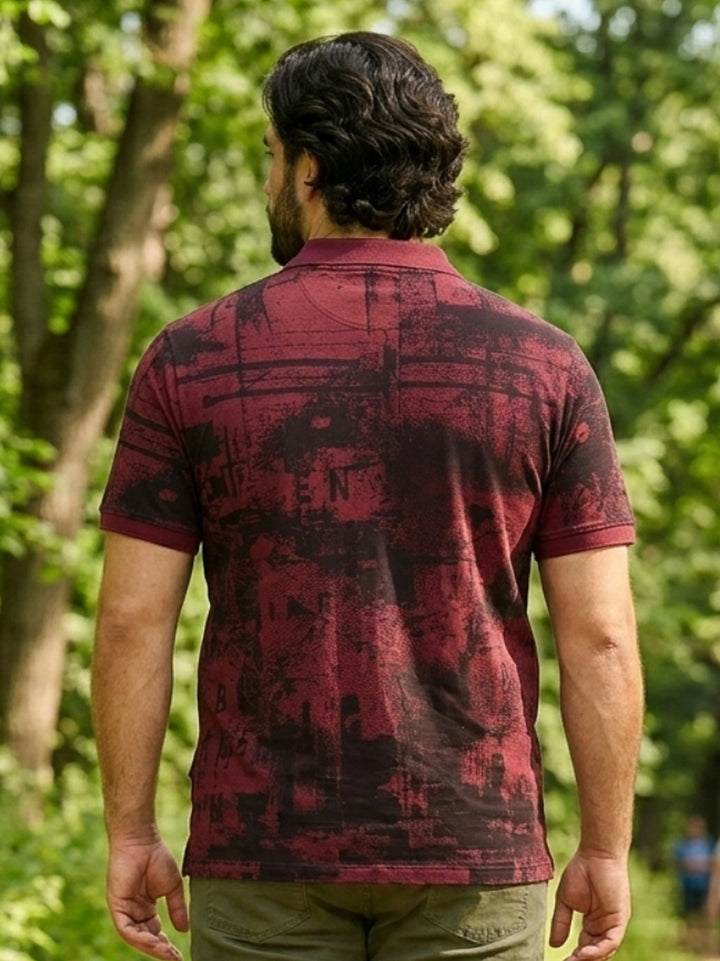 PLUS SIZE MEN PRINTED POLO T-SHIRT| XL-7XL
