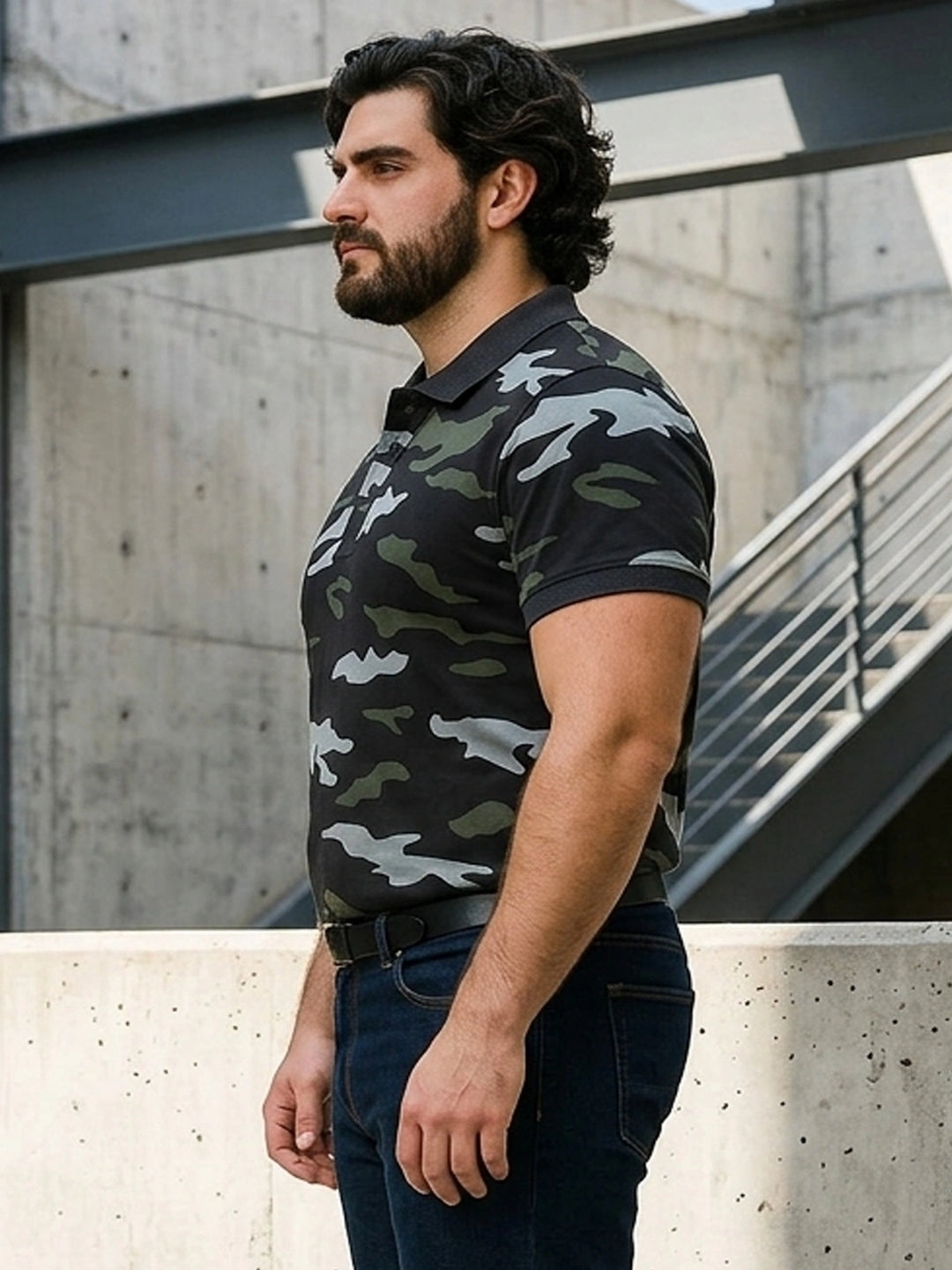 PLUS SIZE MEN PRINTED POLO T-SHIRT| XL-7XL