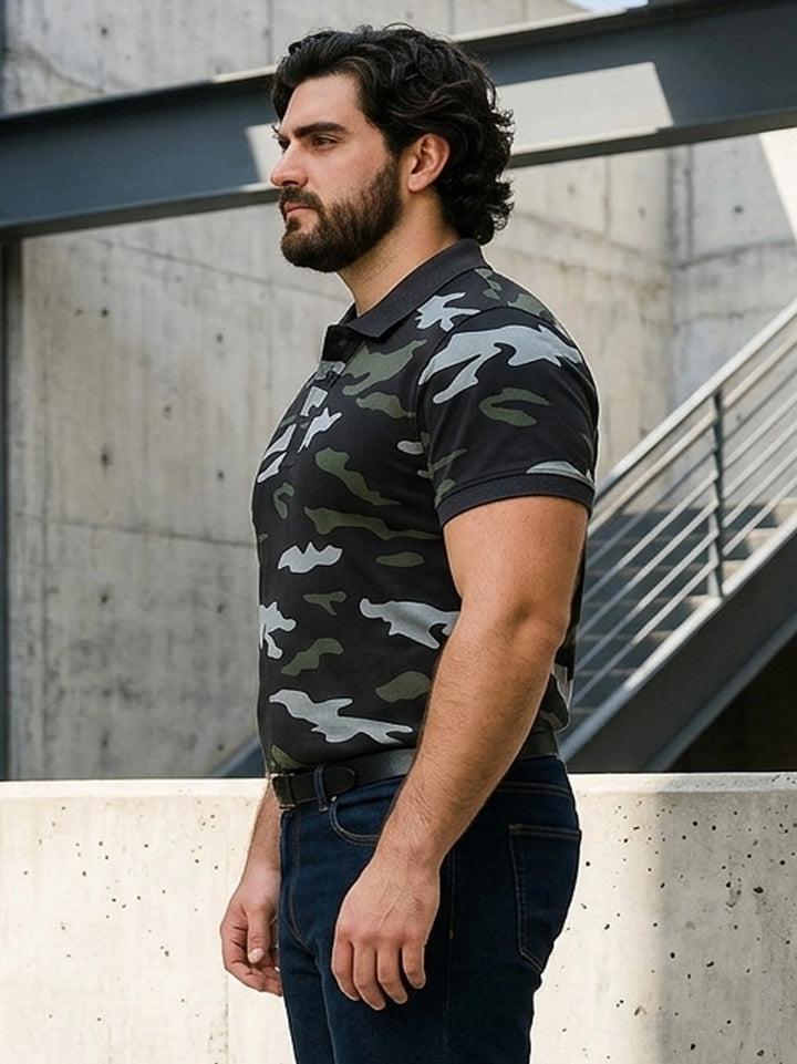 PLUS SIZE MEN PRINTED POLO T-SHIRT| XL-7XL