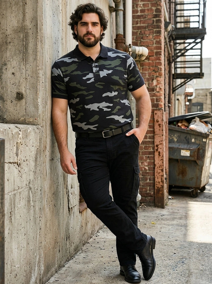 PLUS SIZE MEN PRINTED POLO T-SHIRT| XL-7XL