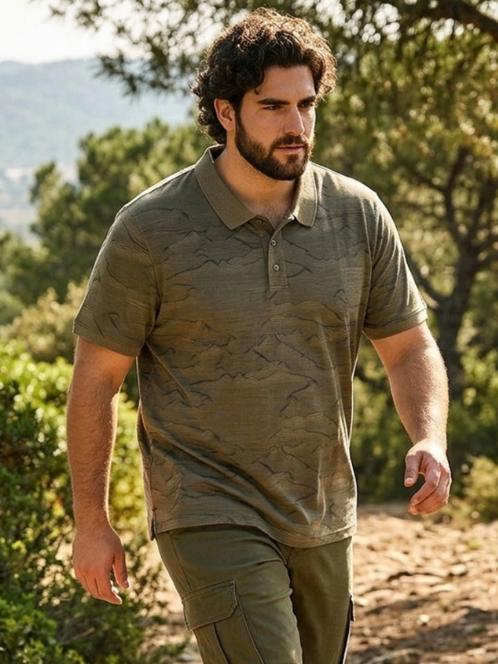 PLUS SIZE MEN PRINTED POLO T-SHIRT| XL-7XL