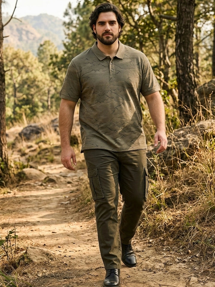 PLUS SIZE MEN PRINTED POLO T-SHIRT| XL-7XL