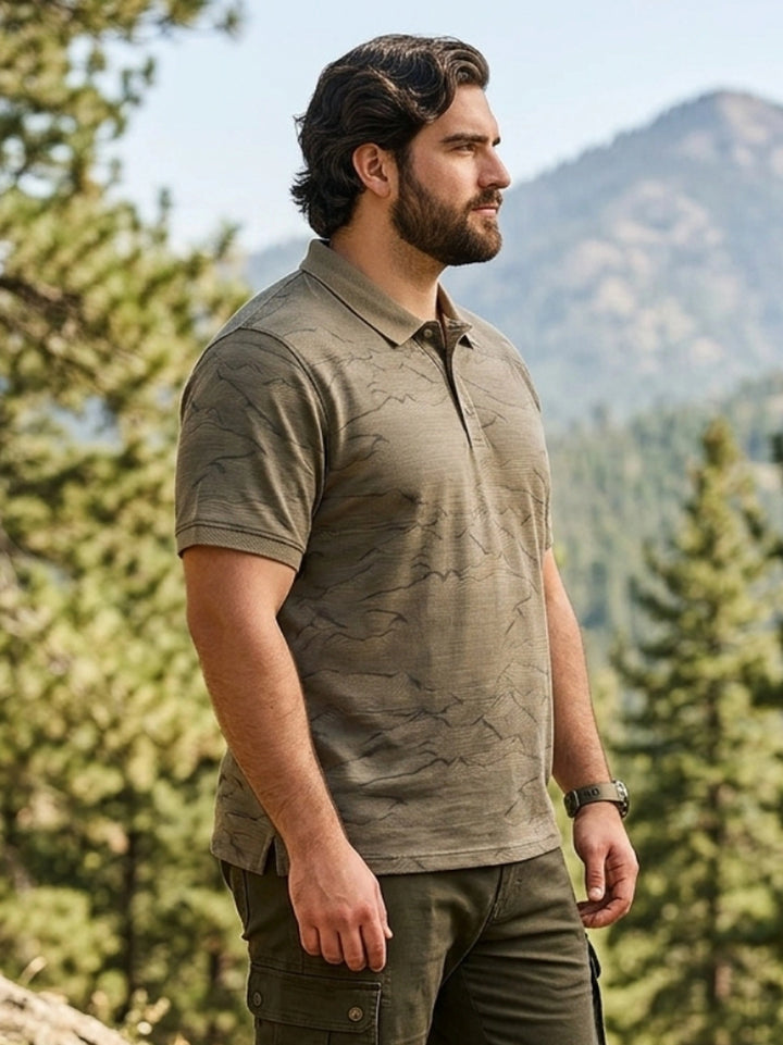 PLUS SIZE MEN PRINTED POLO T-SHIRT| XL-7XL