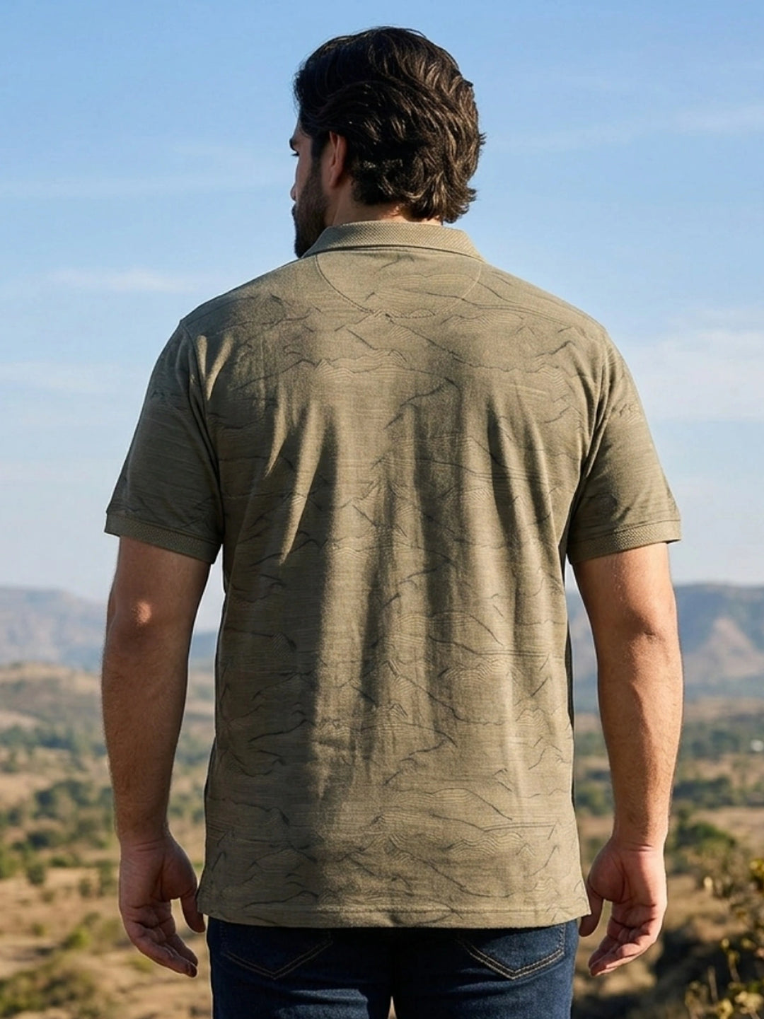 PLUS SIZE MEN PRINTED POLO T-SHIRT| XL-7XL