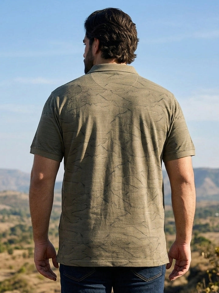 PLUS SIZE MEN PRINTED POLO T-SHIRT| XL-7XL