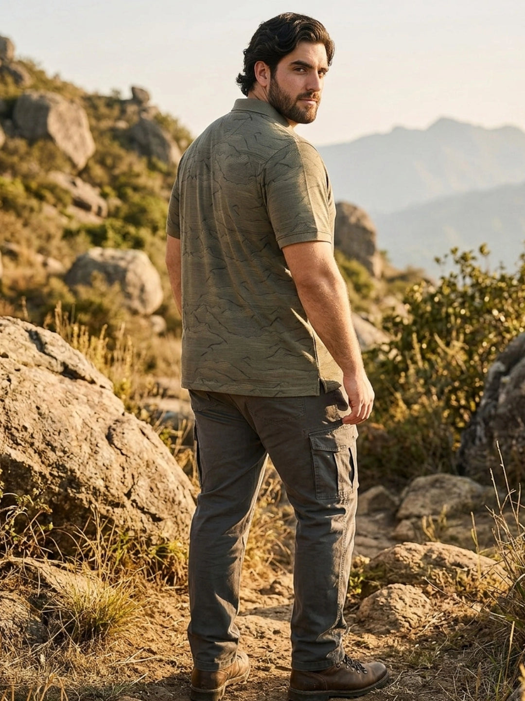 PLUS SIZE MEN PRINTED POLO T-SHIRT| XL-7XL