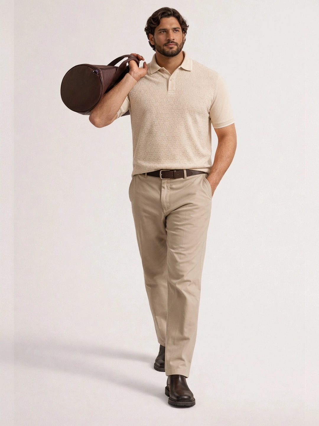 PLUS SIZE MEN JACQUARD POLO T-SHIRT| XL-7XL