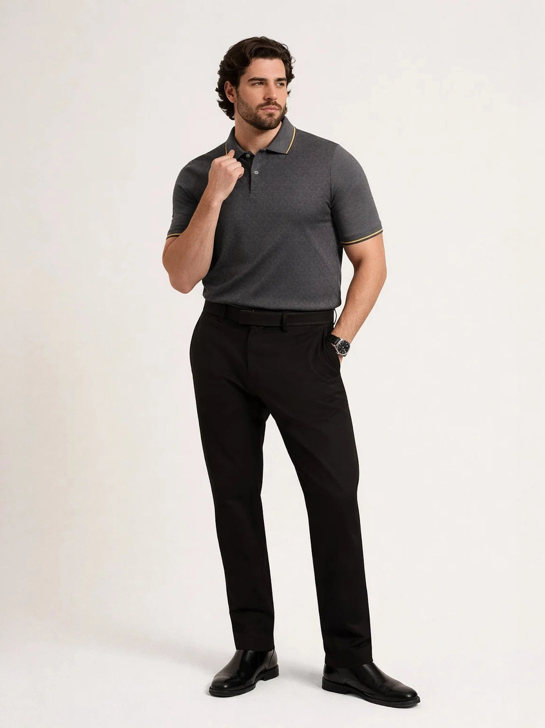 BIG HELLO - THE PLUS LIFE-Men Occasion Polo T-Shirts