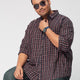 Plus Size Men Nautical Check  Full Sleeve Shirts | XL-7XL