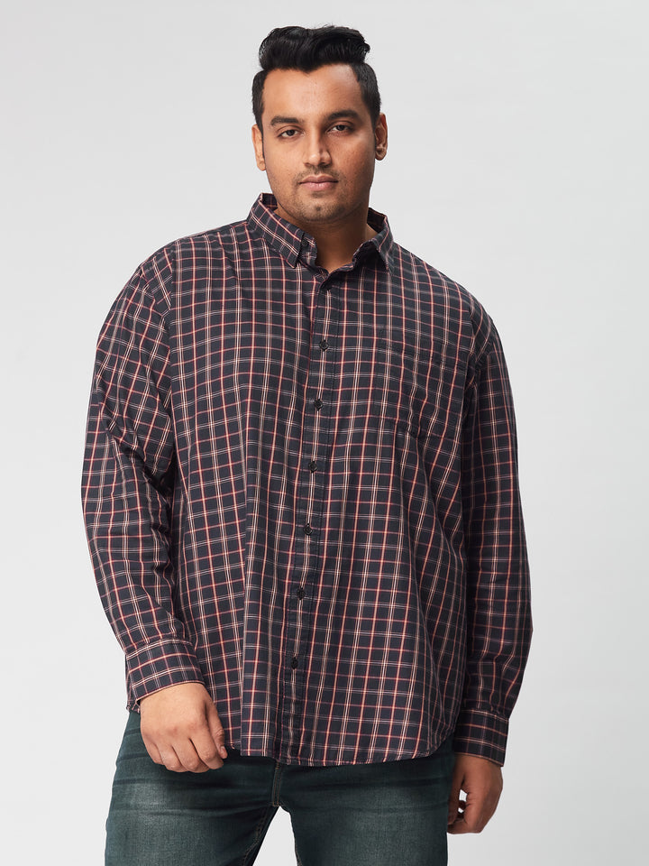 Men Nautical Check  Full Sleeve Shirts