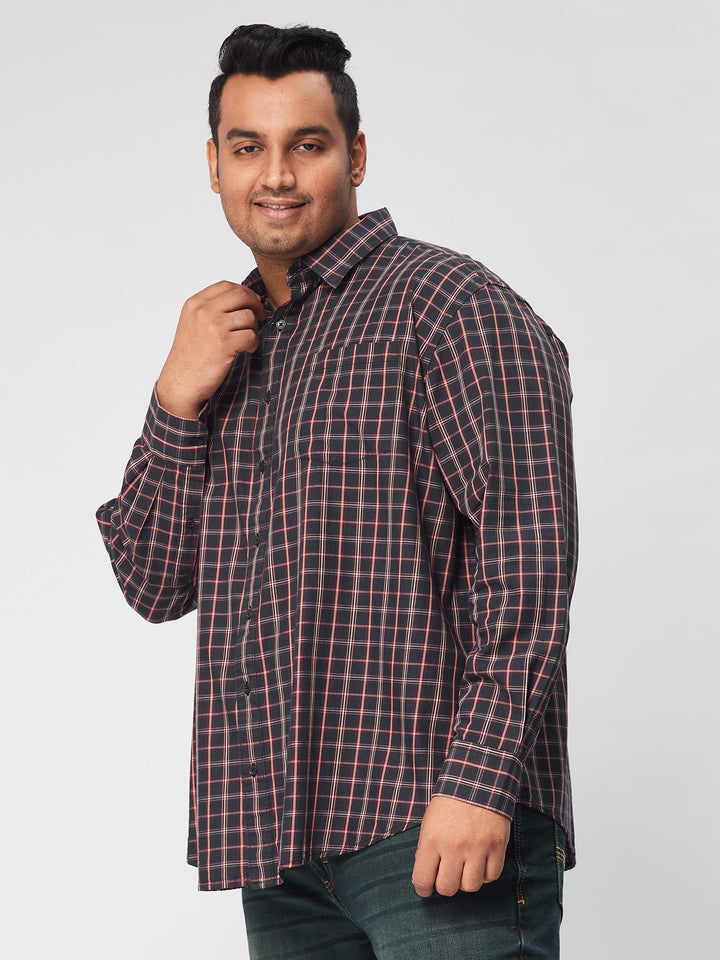 Men Nautical Check  Full Sleeve Shirts