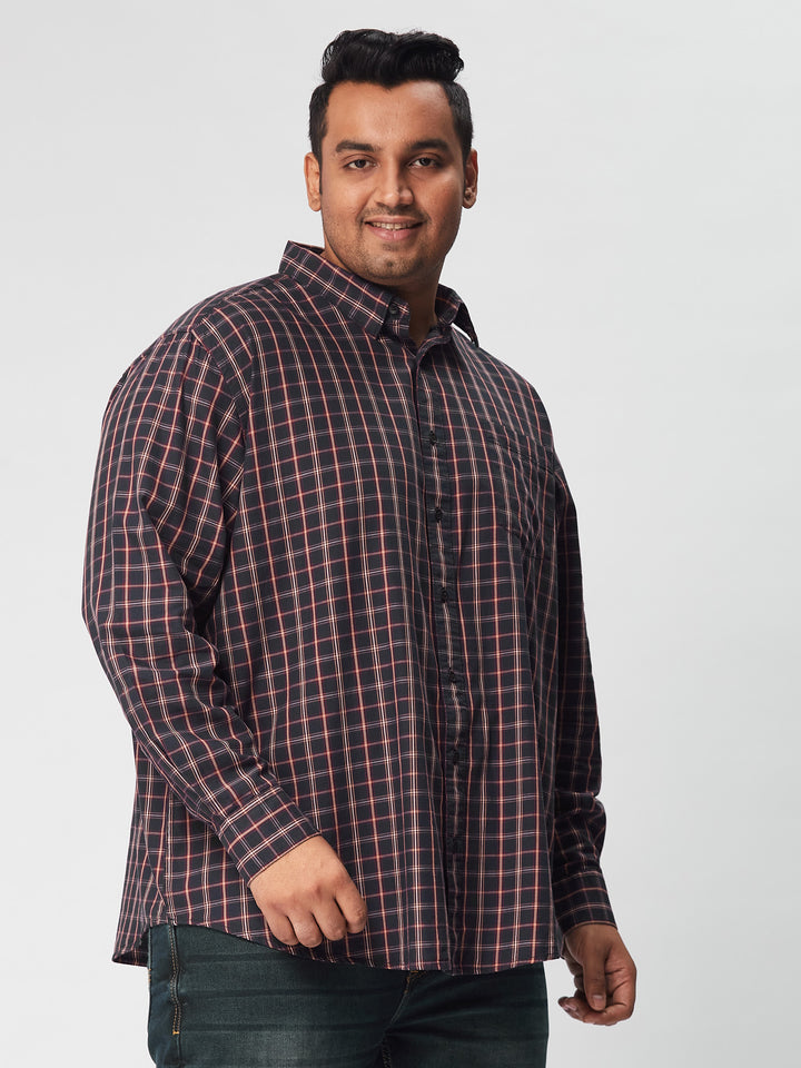 Men Nautical Check  Full Sleeve Shirts