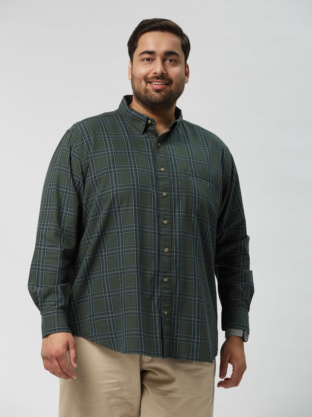 Men Nautical Check  Full Sleeve Shirts