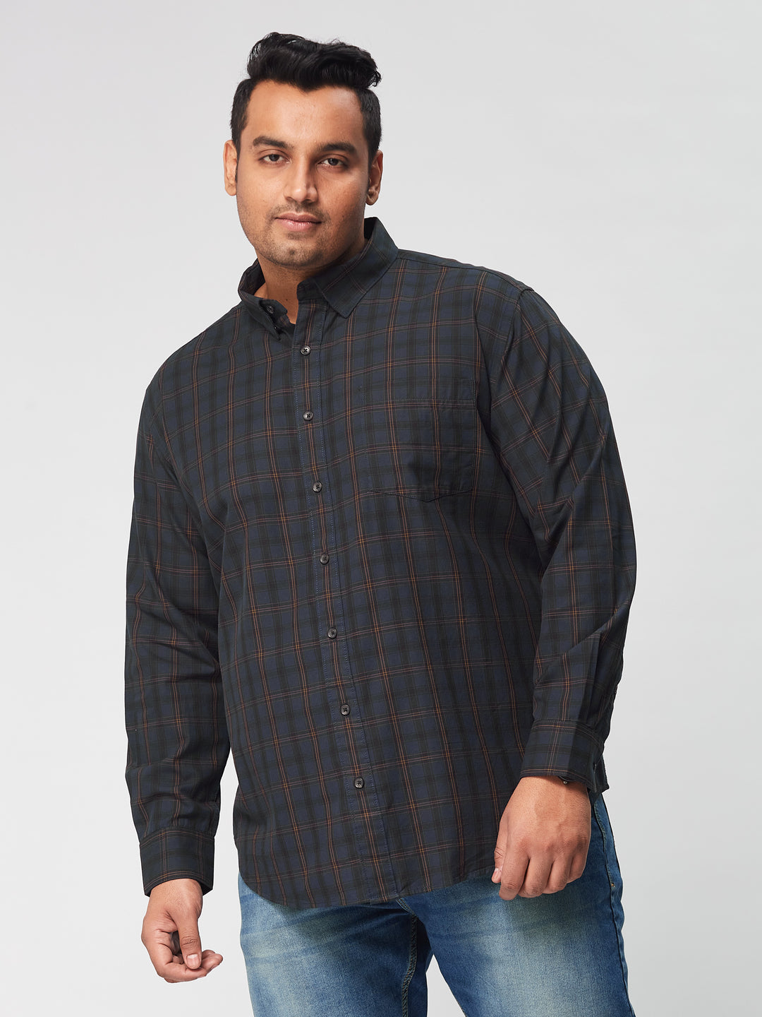 Men Nautical Check  Full Sleeve Shirts