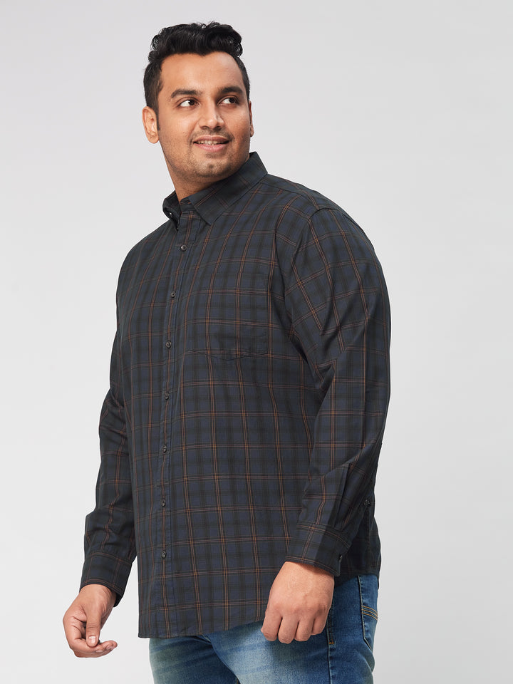 Men Nautical Check  Full Sleeve Shirts