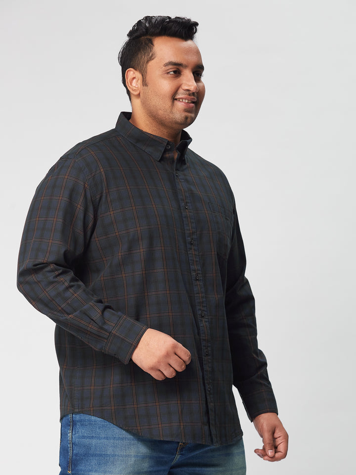 Men Nautical Check  Full Sleeve Shirts