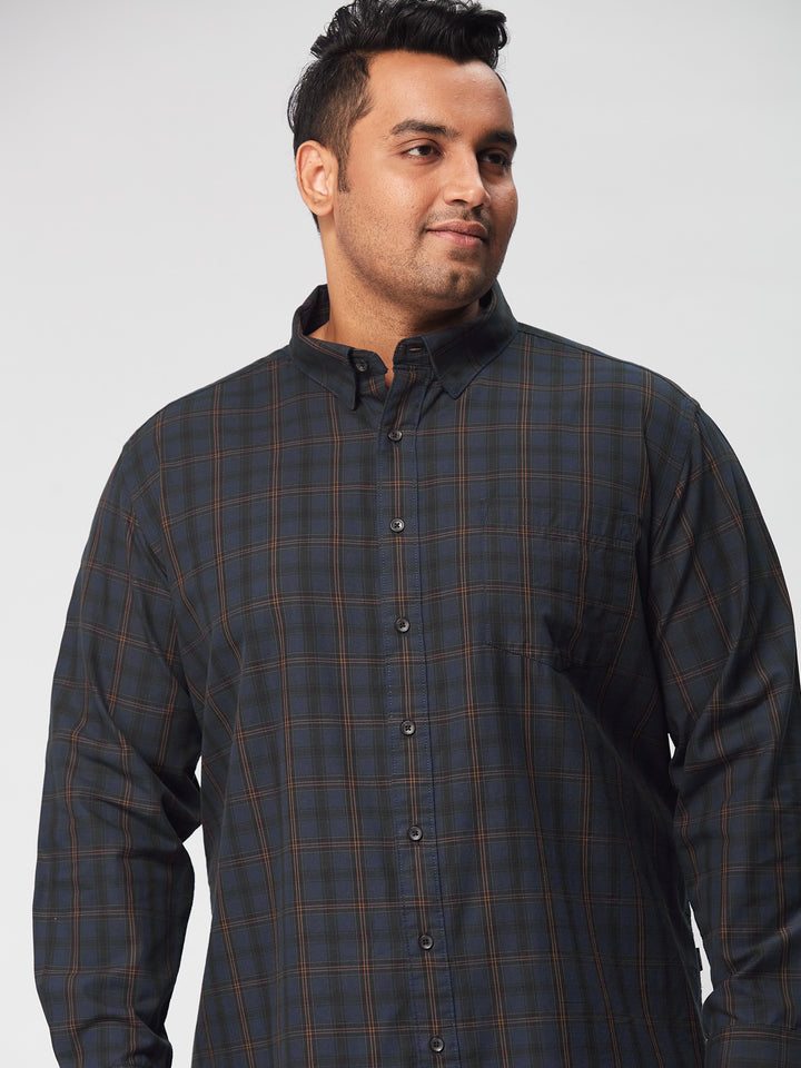 Men Nautical Check  Full Sleeve Shirts