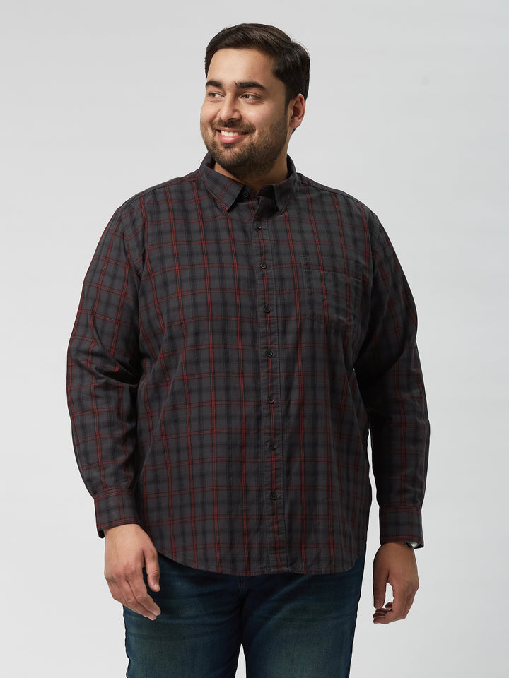 Men Nautical Check  Full Sleeve Shirts