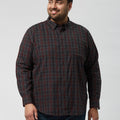 Plus Size Men Nautical Check  Full Sleeve Shirts | XL-7XL