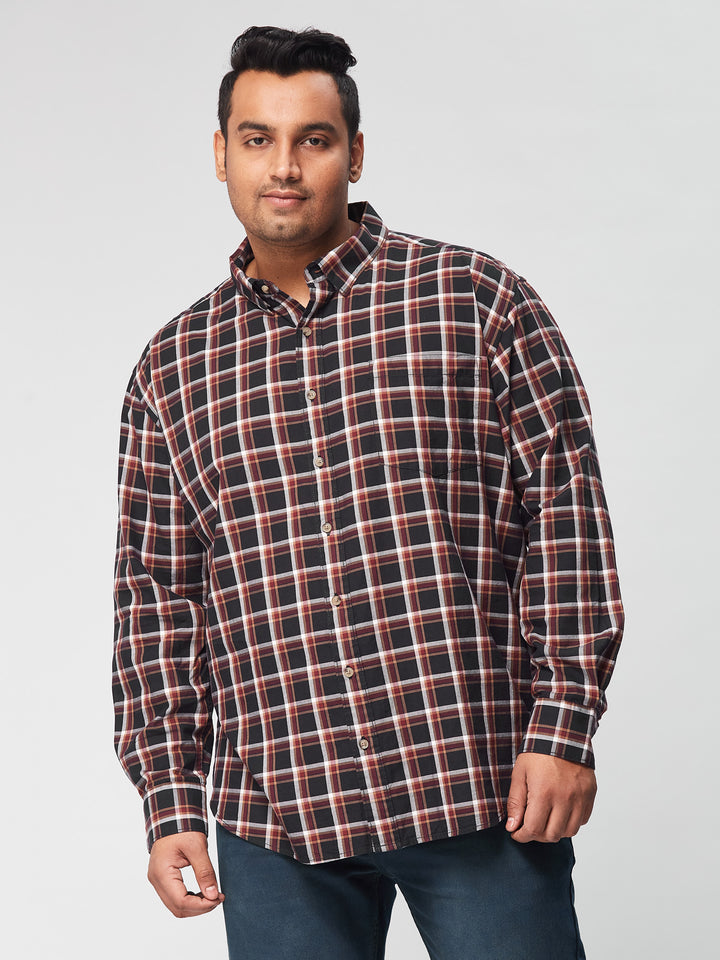 Men Nautical Check  Full Sleeve Shirts