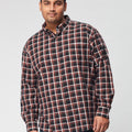 Plus Size Men Nautical Check  Full Sleeve Shirts | XL-7XL