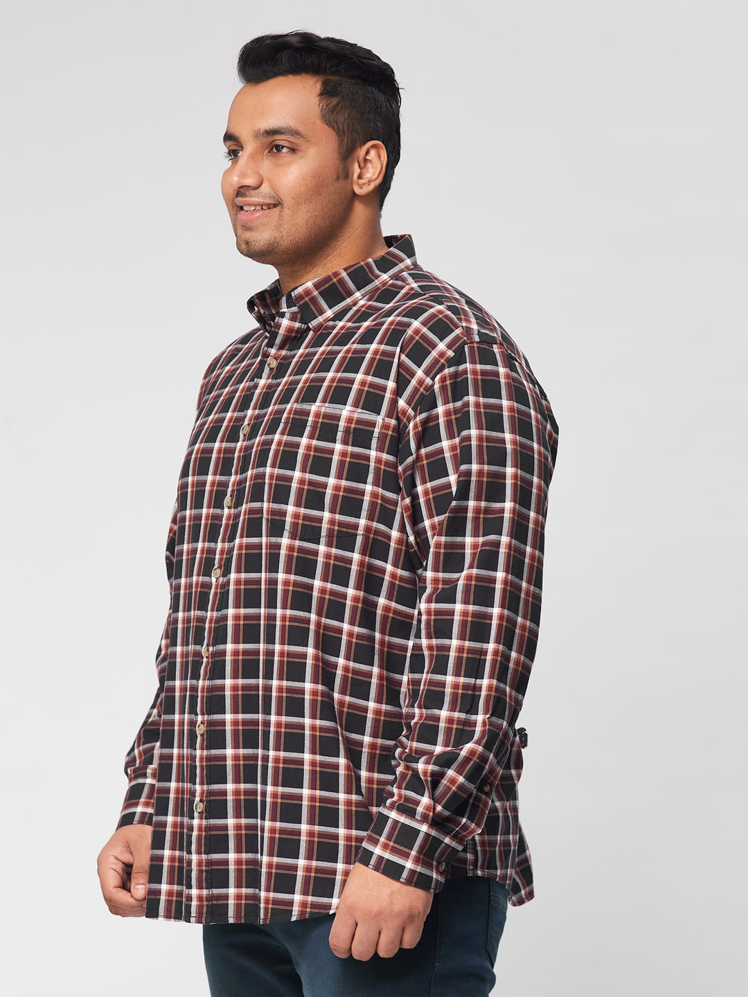 Men Nautical Check  Full Sleeve Shirts