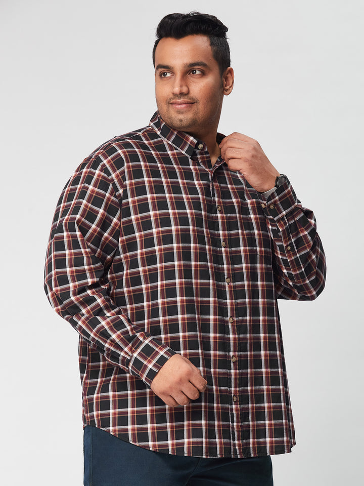 Men Nautical Check  Full Sleeve Shirts