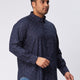 Plus Size Men Nautical Printed Stretch Full Sleeve Shirts | XL-7XL