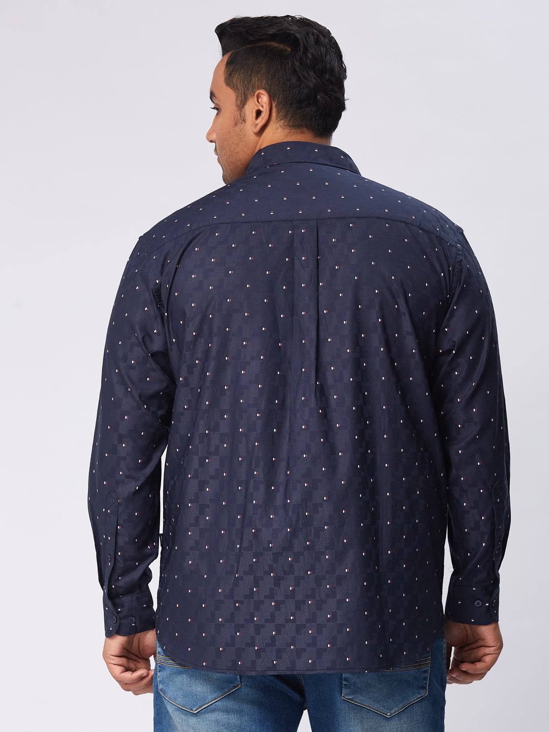 Men Nautical Printed Stretch Full Sleeve Shirts